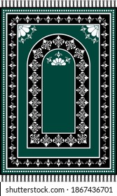 Vector design of muslim prayer rug.İslamic textile.Ornamental mosque flooring.Arabian ornament with decorative elements.Praying  mats.