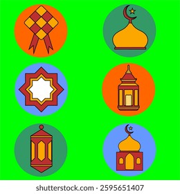 vector design of muslim ramadan ornaments