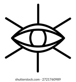 Estilo de Ícone de Olho Místico de Design de Vetor