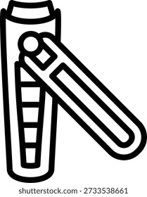 Estilo de icono de cortador de uñas de diseño de Vector