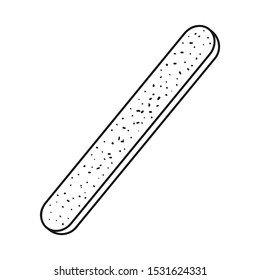 Vector design of nail and file sign. Web element of nail and pedicure stock symbol for web.