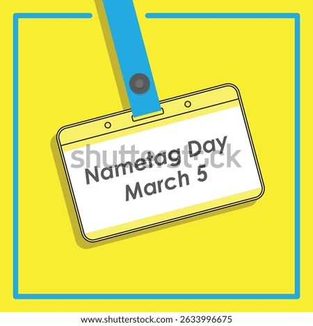 Vector Design Nametag Day – March 5, 2026.