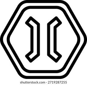 Vektordesign Schmale Brücke Symbolstil
