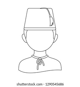 Vector design of nation and race  icon. Collection of nation and user stock symbol for web.