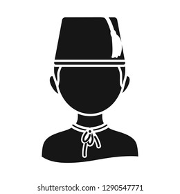 Vector design of nation and race  logo. Collection of nation and user vector icon for stock.