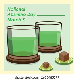 Vector Diseño Día Nacional de la Absenta – 5 de marzo.