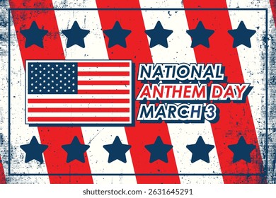 Vector Design National Anthem Day – March 3, 2026.