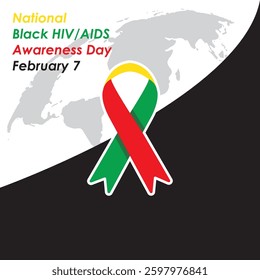   Vector Design National Black HIV,AIDS Awareness Day February 7.