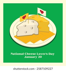 Vector Design National Cheese Lover's-Day January 20