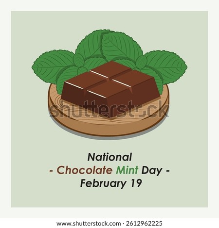 Vector Design National Chocolate Mint Day – February 19.