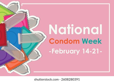 
Vector design National Condom Week - February 14-21.