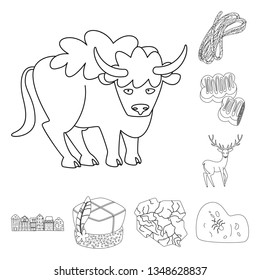 Vector design of national and culture logo. Collection of national and europe stock vector illustration.
