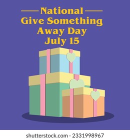 Vector design national give something away day July 15