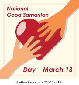Vector Design National Good Samaritan Day – March 13.
