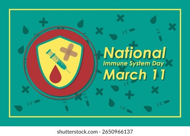 Vector Design National Immune System Day – March 11 .
