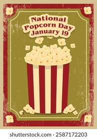 Vector Design National Popcorn Day-January-19.