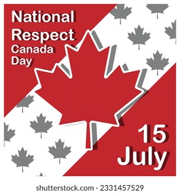 Vektordesign National Respektcanada Tag Juli 
