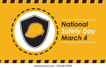 Vector Design National Safety Day – March 4, 2026.