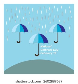 Vector Design National Umbrella Day – February 10.