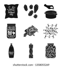 Vector design of natural and baking   logo. Collection of natural and food stock vector illustration.