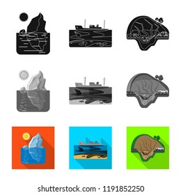 Vector design of natural and disaster icon. Collection of natural and risk stock symbol for web.