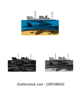 Vector design of natural and disaster icon. Set of natural and risk stock vector illustration.