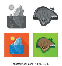 Vector design of natural and disaster icon. Collection of natural and risk stock symbol for web.