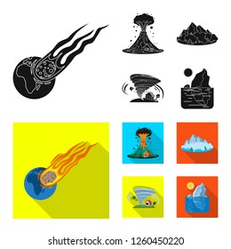 Vector design of natural and disaster . Set of natural and risk vector icon for stock.