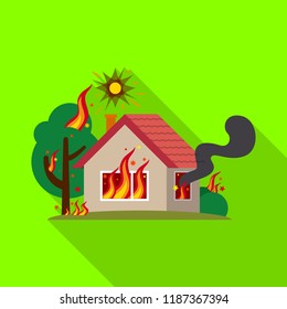 Vector design of natural and disaster sign. Set of natural and risk vector icon for stock.
