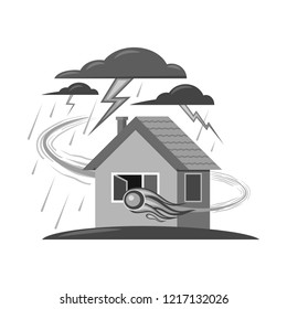 Vector design of natural and disaster sign. Set of natural and risk stock vector illustration.