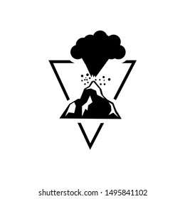 Vector design of natural and disaster sign. Eruption.  Collection of natural and risk vector icon for stock. Vector illustration of natural and disaster logo
