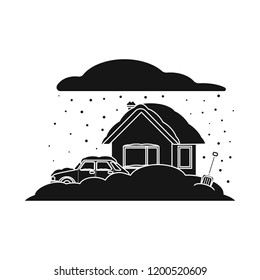 Vector design of natural and disaster symbol. Collection of natural and risk stock vector illustration.