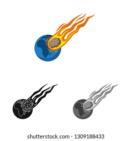 Vector design of natural and disaster symbol. Collection of natural and risk vector icon for stock.