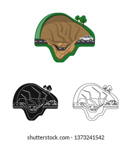 Vector design of natural and disaster symbol. Set of natural and risk vector icon for stock.