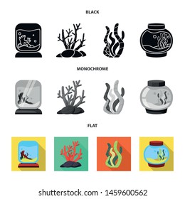 Vector design of natural and hobby logo. Set of natural and interior stock vector illustration.