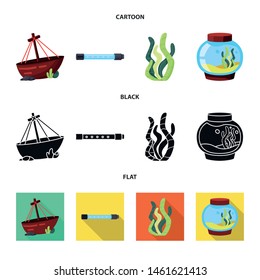 Vector design of natural and hobby logo. Collection of natural and interior vector icon for stock.