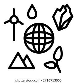 Vector Design Natural Resources Icon Style