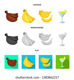 Vector design of natural and vegetarian icon. Collection of natural and eating stock vector illustration.