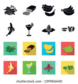 Vector design of natural and vegetarian icon. Collection of natural and eating stock symbol for web.