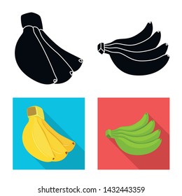 Vector design of natural and vegetarian icon. Set of natural and eating vector icon for stock.