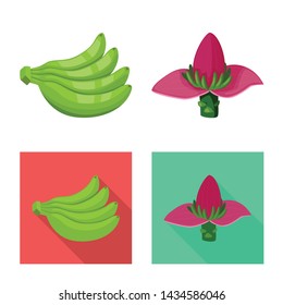 Vector design of natural and vegetarian icon. Collection of natural and eating stock vector illustration.