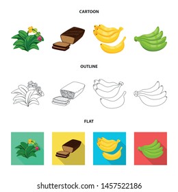 Vector design of natural and vegetarian icon. Set of natural and eating stock vector illustration.