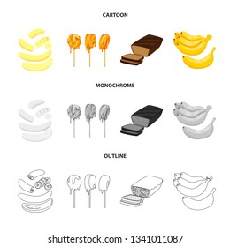Vector design of natural and vegetarian logo. Collection of natural and eating stock symbol for web.