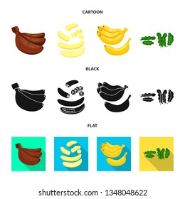 Vector design of natural and vegetarian symbol. Collection of natural and eating stock symbol for web.