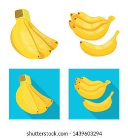 Vector design of natural and vegetarian symbol. Set of natural and eating stock symbol for web.
