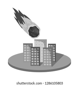 Vector design of nature and apocalypse  icon. Set of nature and environment  stock symbol for web.