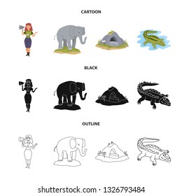 Vector design of nature  and fun  icon. Collection of nature  and entertainment vector icon for stock.