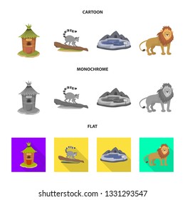 Vector design of nature  and fun  icon. Collection of nature  and entertainment vector icon for stock.