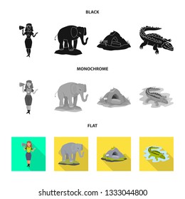 Vector design of nature  and fun  icon. Set of nature  and entertainment vector icon for stock.
