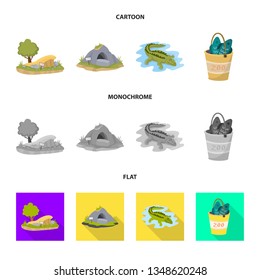 Vector design of nature  and fun  icon. Collection of nature  and entertainment stock vector illustration.
